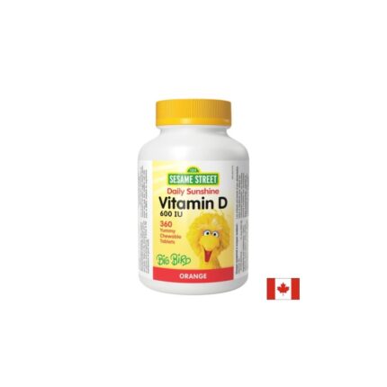 Витамин D3 Sesame Street за деца 600 IU Webber Naturals 15 µg 360 дъвчащи таблетки с вкус на портокал
