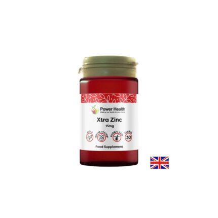 Xtra Zinc Цинк цитрат Силен имунитет и здрава кожа 30 таблетки 15 mg Power Health