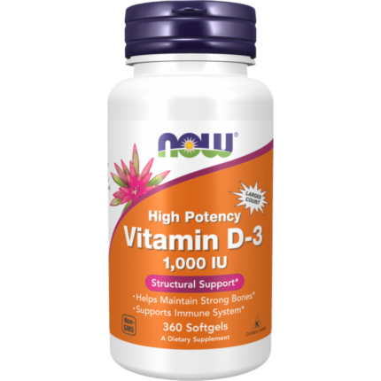 Vitamin D-3 1000 IU NOW Foods 360 Гел капсули