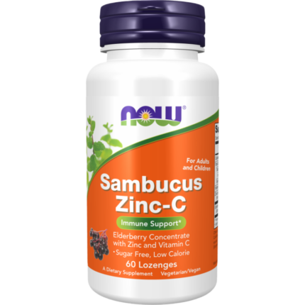 Sambucus Zinc-C | Immune Support NOW Foods 60 Подезични таблетки