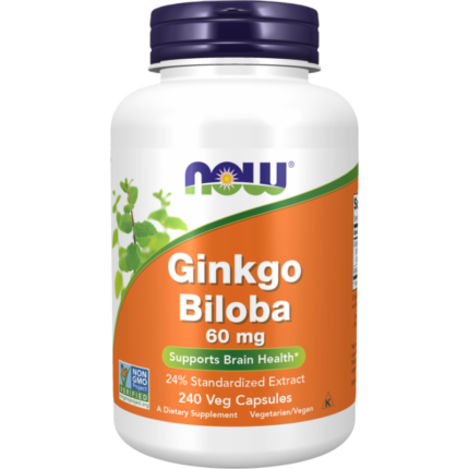 Ginkgo Biloba 60 mg NOW Foods 240 капсули