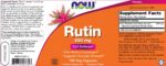 Rutin 450 mg NOW Foods 100 капсули етикет