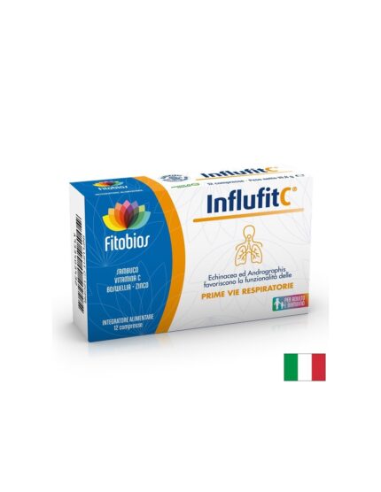 Influfit C - Ехинацея + Андрографис 300 mg + Витамин C 80 mg – Имунна защита при настинки и вируси 12 таблетки 400 mg Fitobios