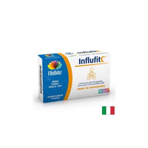 Influfit C - Ехинацея + Андрографис 300 mg + Витамин C 80 mg – Имунна защита при настинки и вируси 12 таблетки 400 mg Fitobios