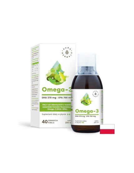 Омега-3 EPA 1400 mg Aura Herbals 740 mg DHA Здраво сърце добра концентрация и ясно зрение 200 ml