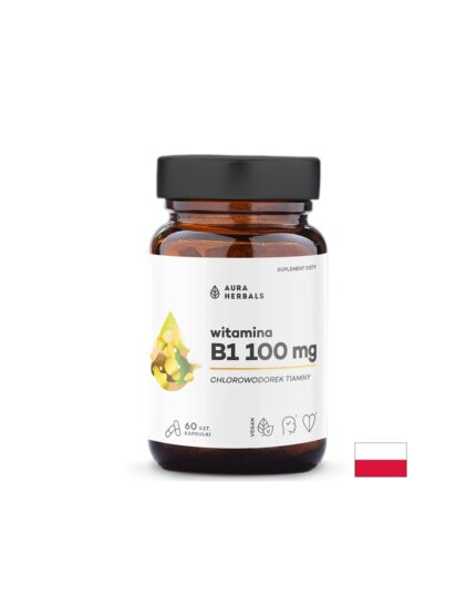 Витамин B1 Повече енергия и здрава нервна система 60 капсули 100 mg Aura Herbals