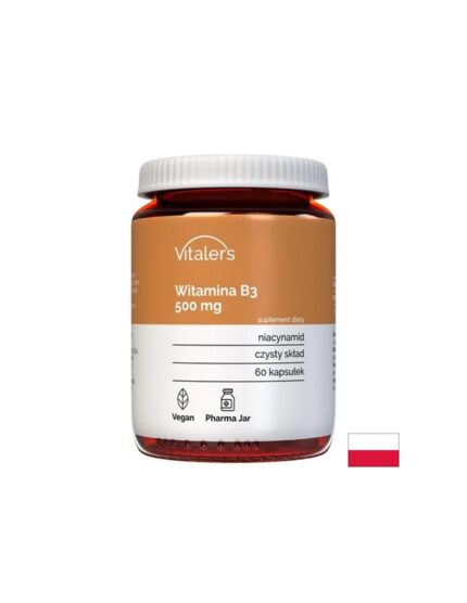 Витамин B3 – За енергия нервна система и здрава кожа 60 капсули 500 mg Vitaler's