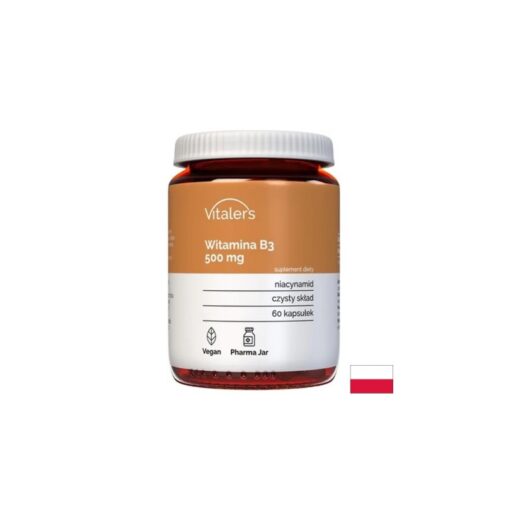 Витамин B3 – За енергия нервна система и здрава кожа 60 капсули 500 mg Vitaler's