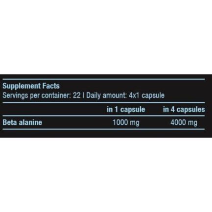 Бета аланин / Beta Alanine BIOTECH USA - 90 Капсули съдържание 1 - MagHerbs.com