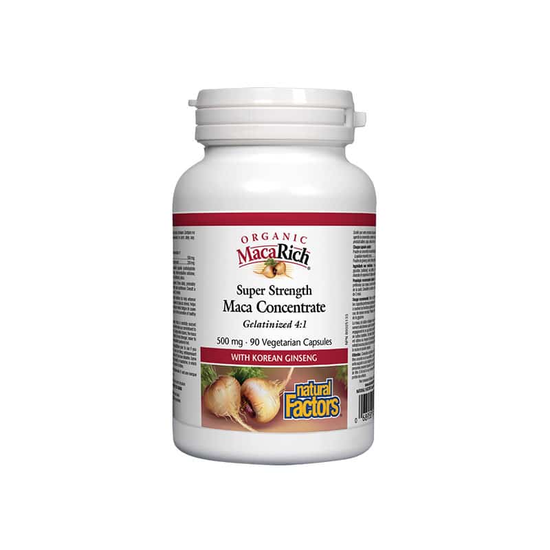 Мака / MacaRich® Organic Maca Concentrate 4:1 500 mg Natural Factors - 90 капсули