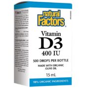 Витамин Д3 / Vitamin D3 400 IU Natural Factors - 15 ml