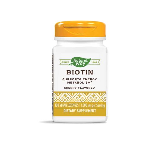 Биотин / Biotin 1000 mcg Nature's Way - 100 Таблетки за смучене