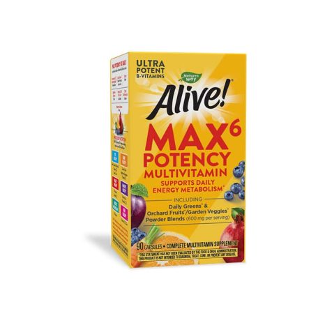 Алайв! Мултивитамини / Alive! Max6 Potency Multivitamin Nature's Way - 90 Капсули
