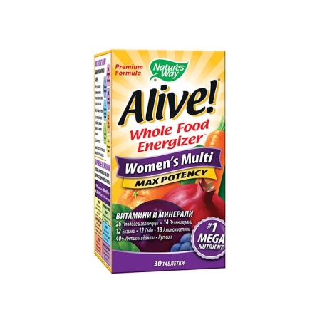 Алайв! Мултивитамини за жени / Alive! Women's Multi Max Potency Nature's Way - 30 Tаблетки