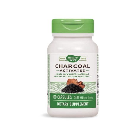 Активен въглен / Charcoal Activated 280 mg Nature’s Way - 100 Kапсули