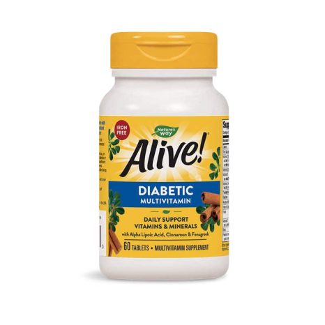 Алайв! Мултивитамини за диабетици / Alive! Diabetic Multivitamin - 60 Таблетки