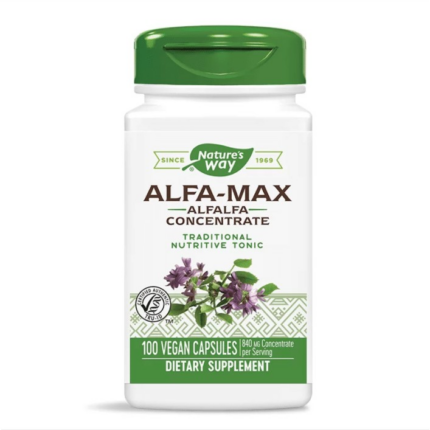 Люцерна концентрат / ALFA-MAX Alfalfa Concentrate 525 mg Nature’s Way  - 100 Капсули