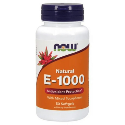 Витамин Е / Vitamin E 1000 IU NOW - 50 Меки капсули