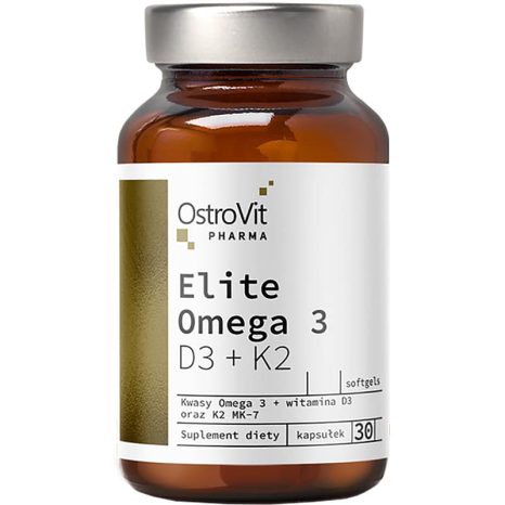 Елит омега 3 Д3 + К2 / Elite Omega 3 D3 + K2 OstroVit - 30 капсули