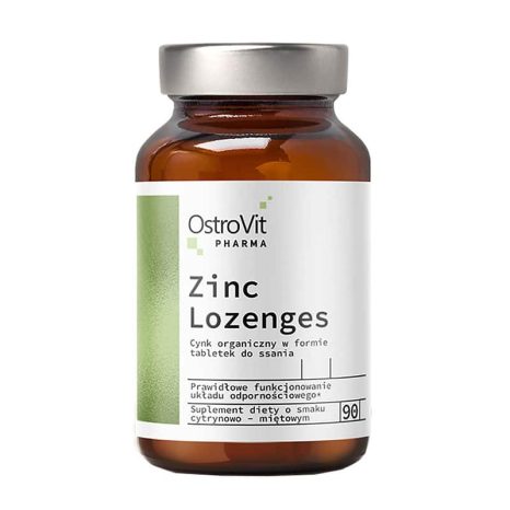 Цинк Глюконат + Витамин С / Zinc Gluconate Lozenges + Vitamin C OstroVit - 90 таблетки