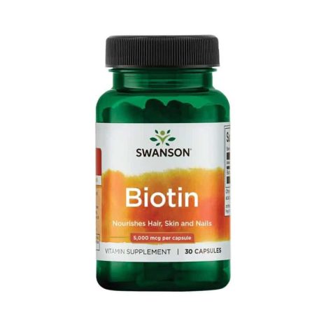 Биотин / Biotin 5000 mcg Swanson - 30/100 капсули
