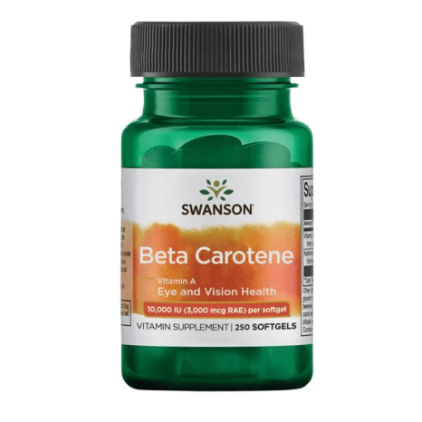 Бета-каротин Витамин А / Beta-Carotene Vitamin A Swanson 3 mg - 250 софтгел капсули
