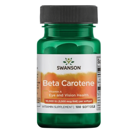 Бета-каротин Витамин А / Beta-Carotene Vitamin A Swanson 3 mg - 100 софтгел капсули
