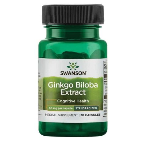 Гинко билоба / Ginkgo Biloba 60 mg Swanson - 30 Капсули